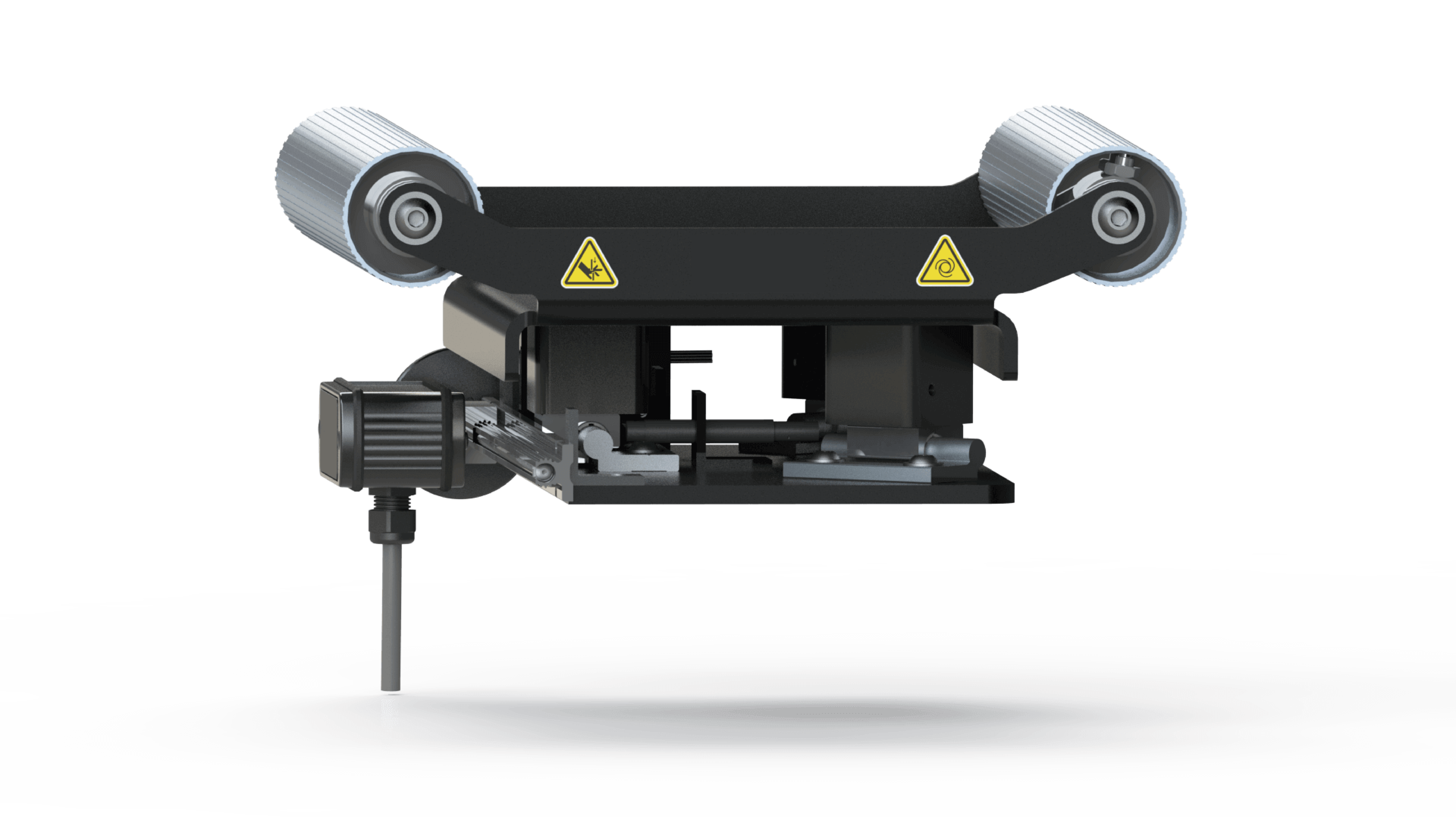 Low profile web guide with the manual sensor adjustment