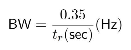 Bandwidth equation