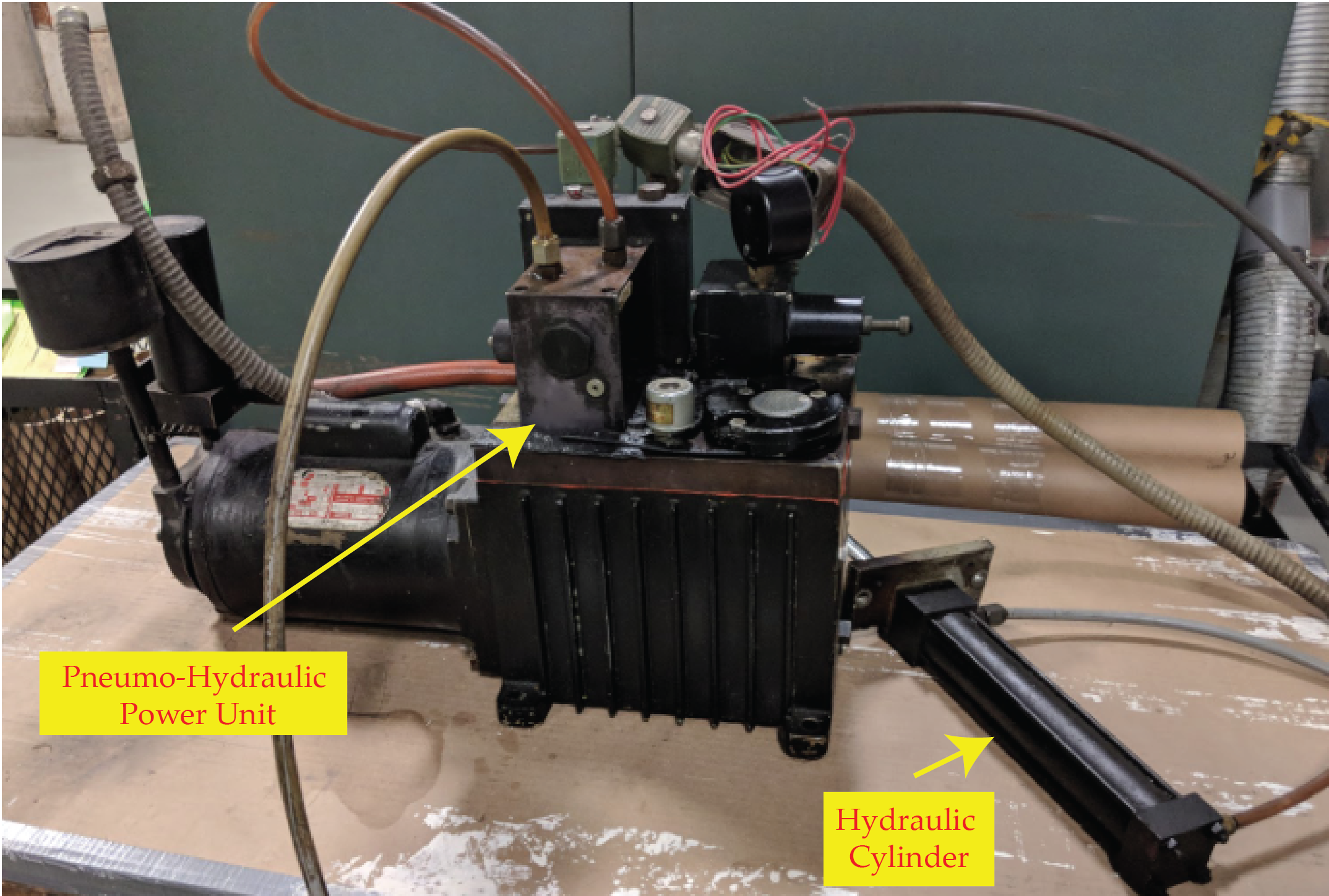 Pneumo-hydraulic Power Unit with Hydraulic Cylinder Actuator