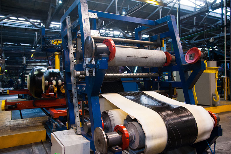 Web width measurement application in tire and rubber industry