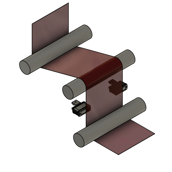 Web width measurement with two sensors