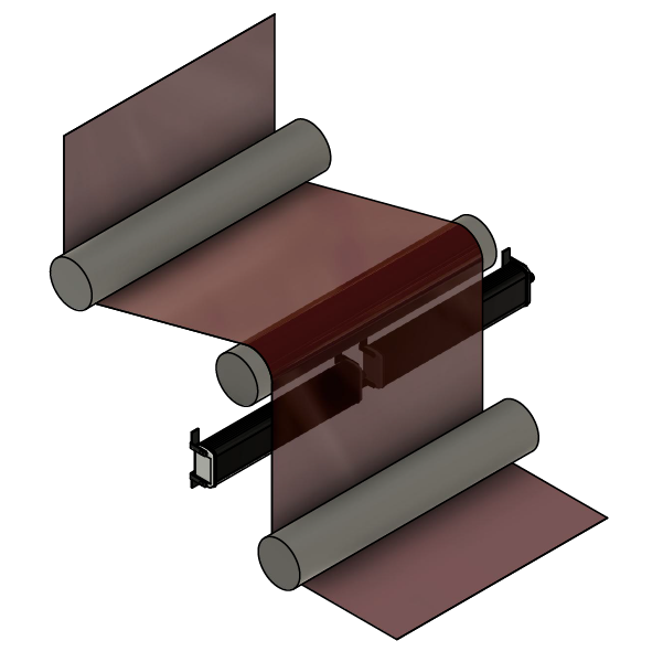 Web width measurement two wide sensors