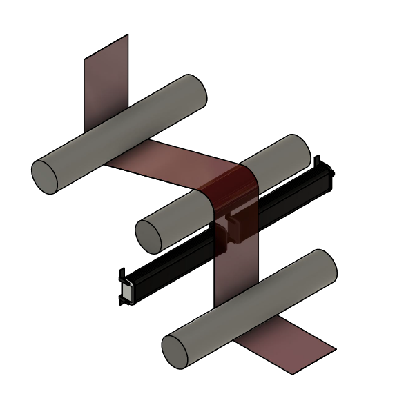 Web width measurement two wide sensors