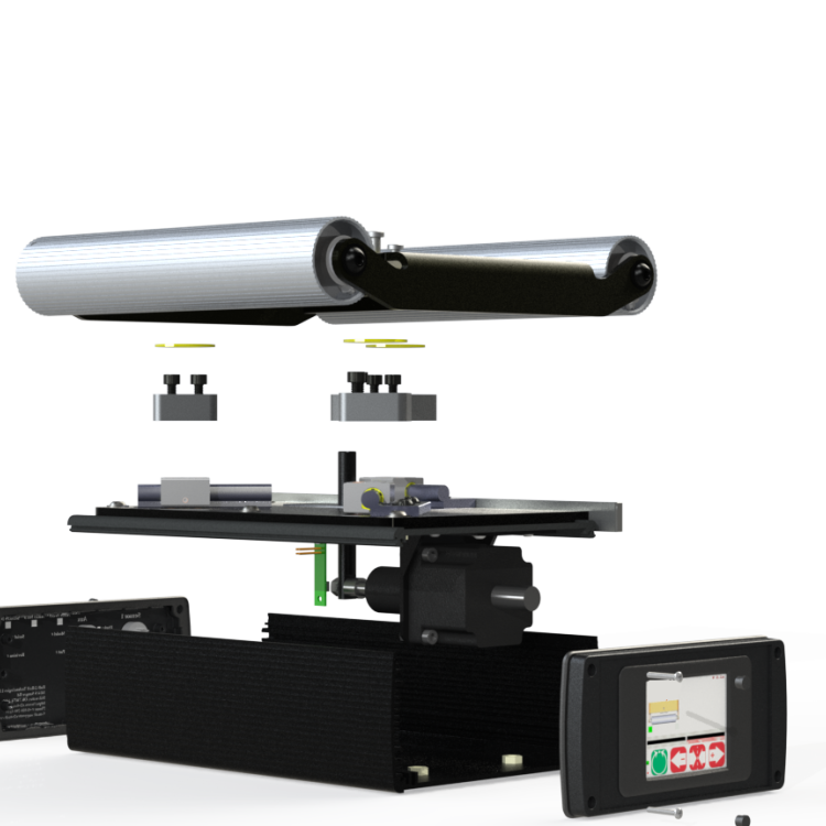 Components within the compact web guiding system