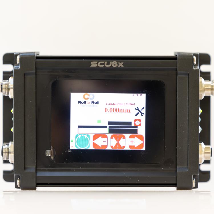 SCU6x Controller with sensor for web guiding, web width measurement, etc.