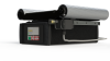 Compact web guiding system with grooved rollers for improved traction